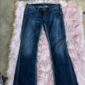 Dark blue “silver” jeans
